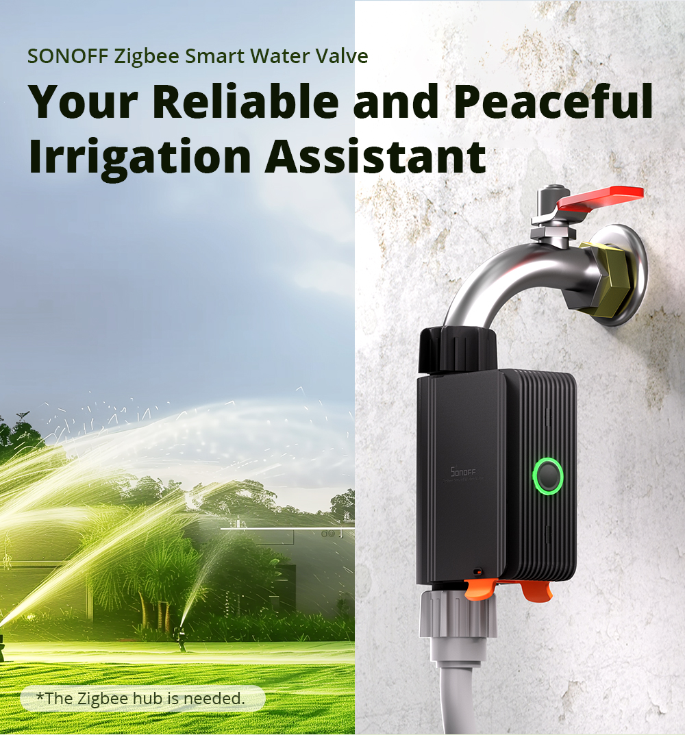 Smart Garden Valve - SONOFF SWV Zigbee Smart Water Valve