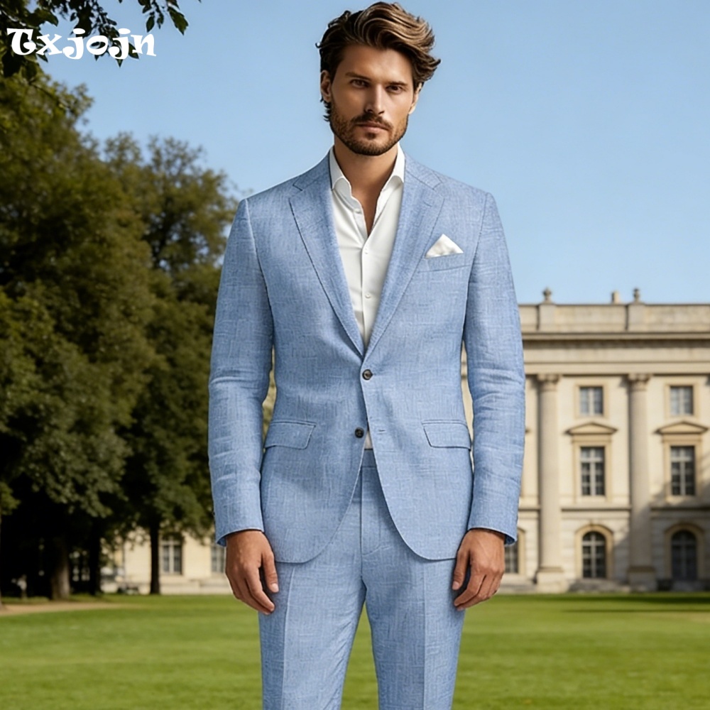 Smart Garden Offices - Premium Linen Peak Lapel Suit 2Piece