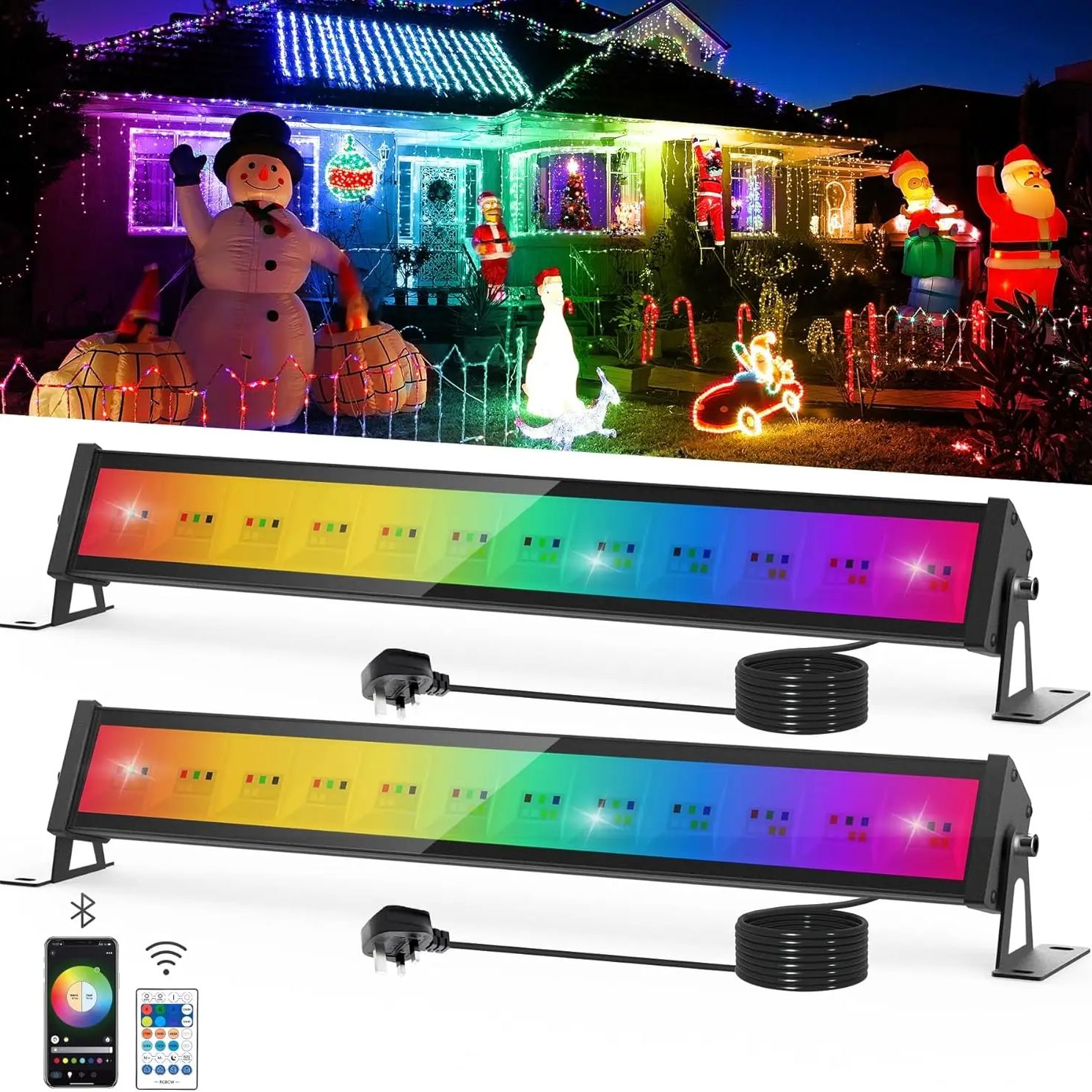 50W RGB LED Floodlight Bar Wit - مراجعة Smart Garden Uk وسعره