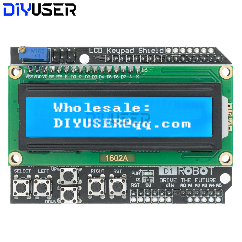 DIYUSER 1602 LCD Keypad Shield - مراجعة Smart Garden Arduino وسعره