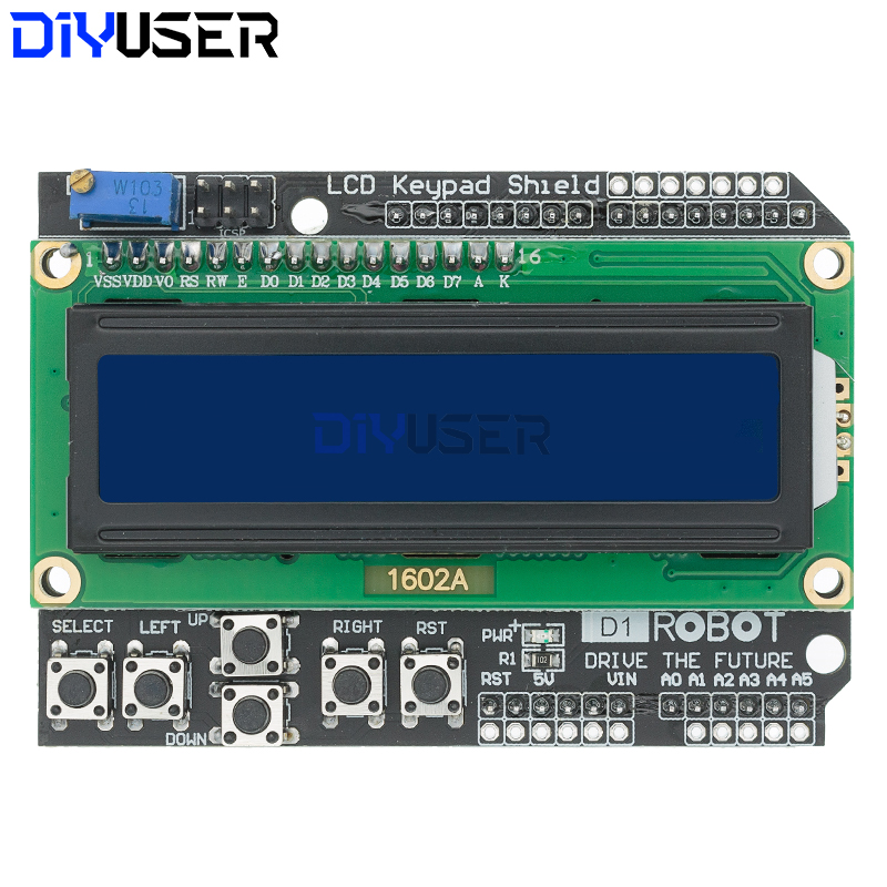 DIYUSER 1602 LCD Keypad Shield - مراجعة Smart Garden Arduino وسعره