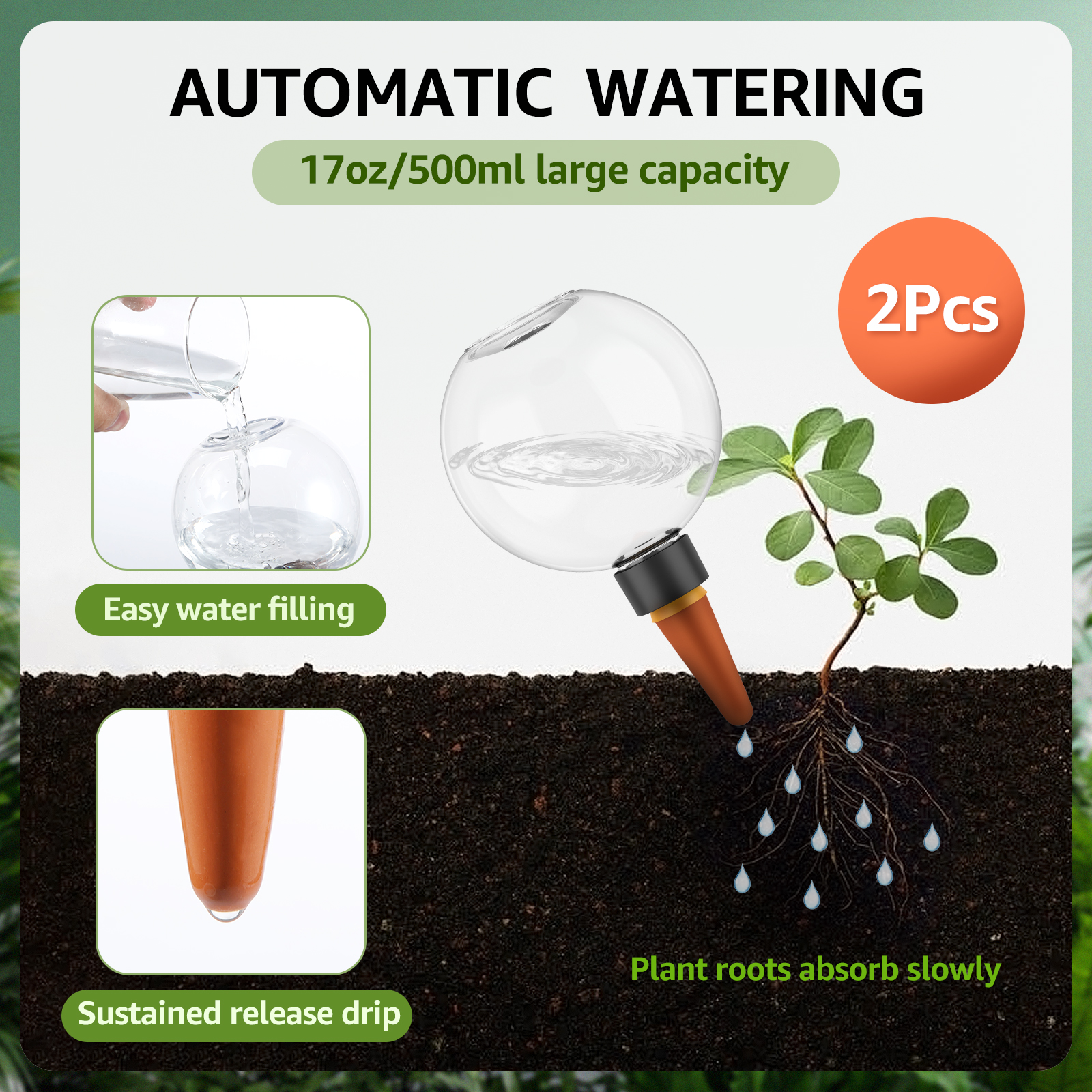 2/4Pcs 500ML Automatic Drip Ir - مراجعة Smart Garden Sprinkler System وسعره