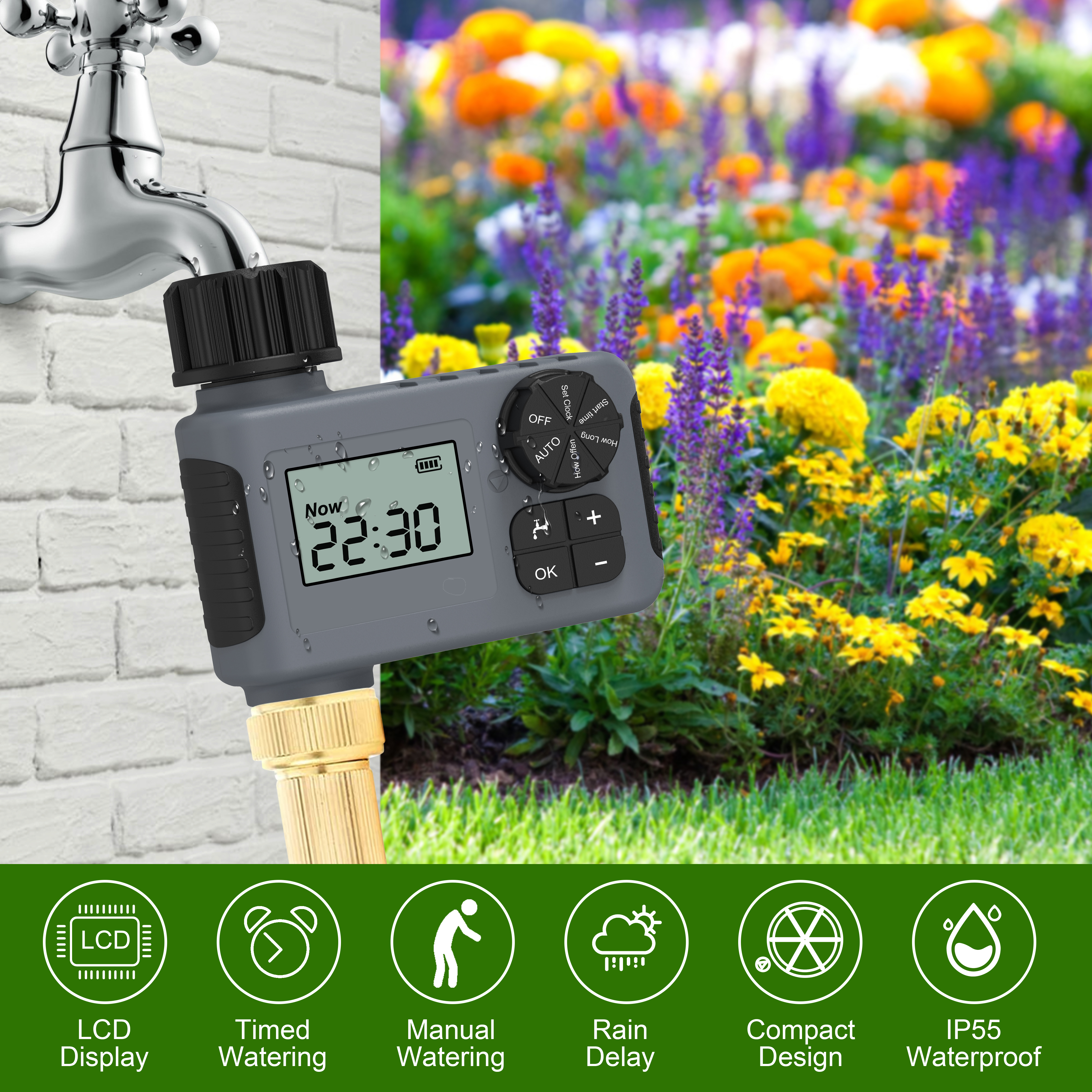 1 outlet automatic watering ti - مراجعة Smart Garden Sprinkler System وسعره