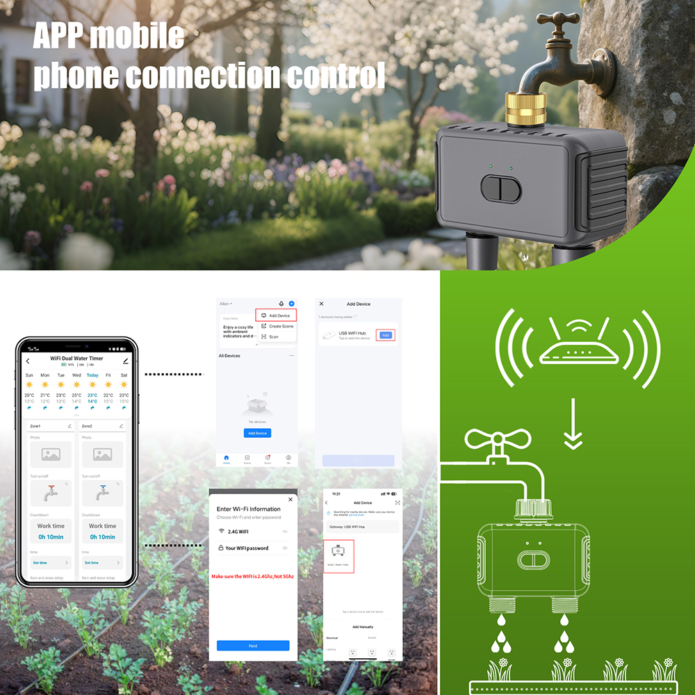 Wifi Automatic Water Timer Dua - مراجعة Smart Garden Sprinkler System وسعره