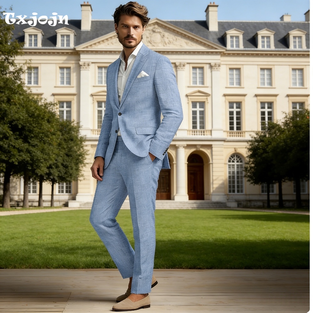 Premium Linen Peak Lapel Suit  - مراجعة Smart Garden Offices وسعره