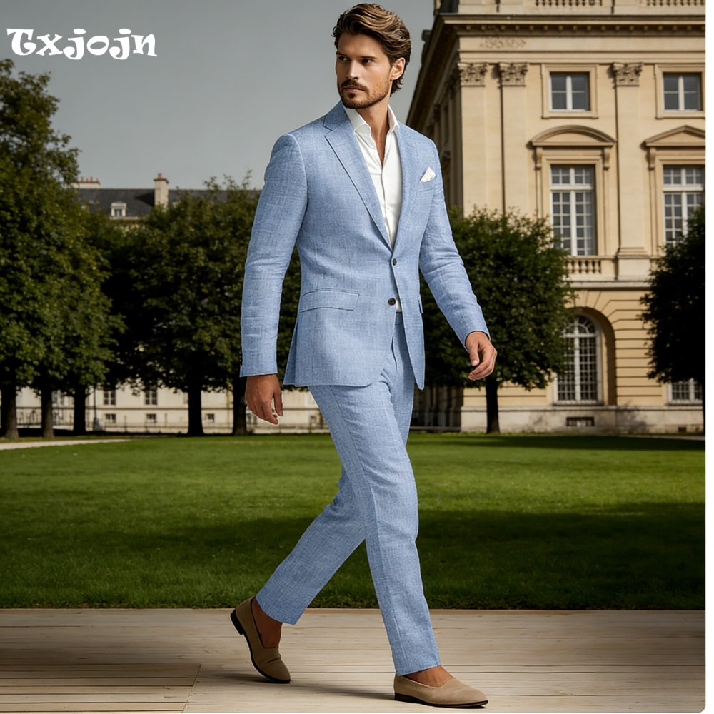 Premium Linen Peak Lapel Suit  - مراجعة Smart Garden Offices وسعره