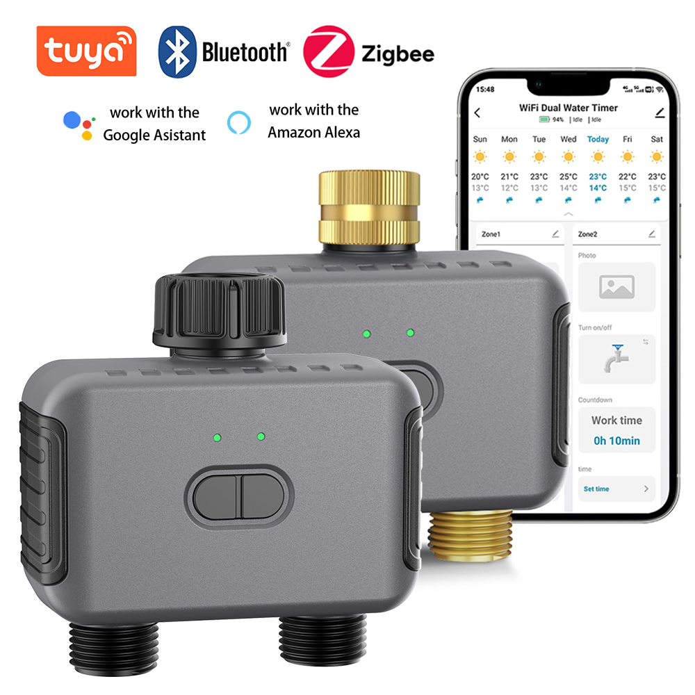 Tuya Smart Dual Water Timer Bl - مراجعة Smart Garden Outdoor وسعره