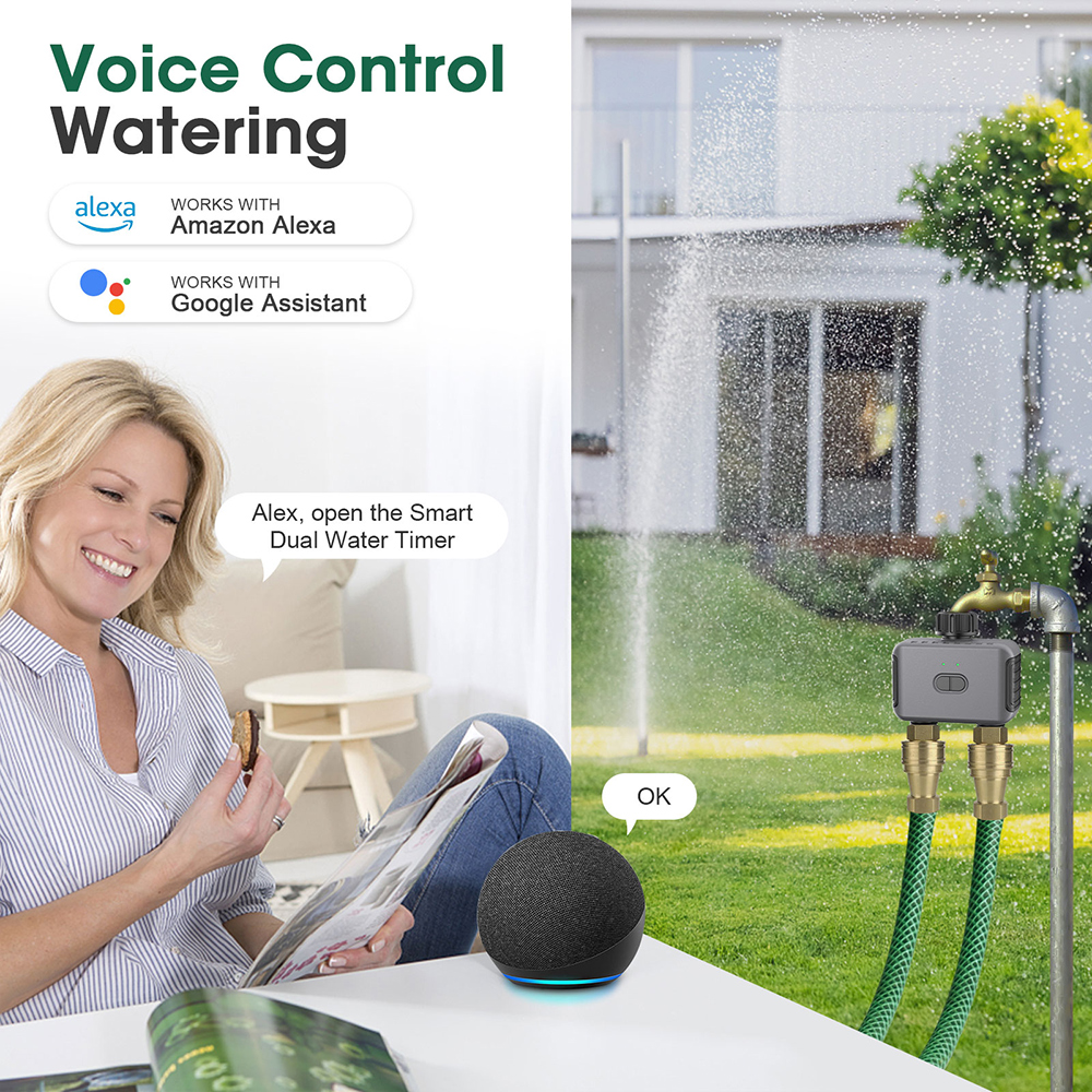 Tuya Smart Dual Water Timer Bl - مراجعة Smart Garden Outdoor وسعره