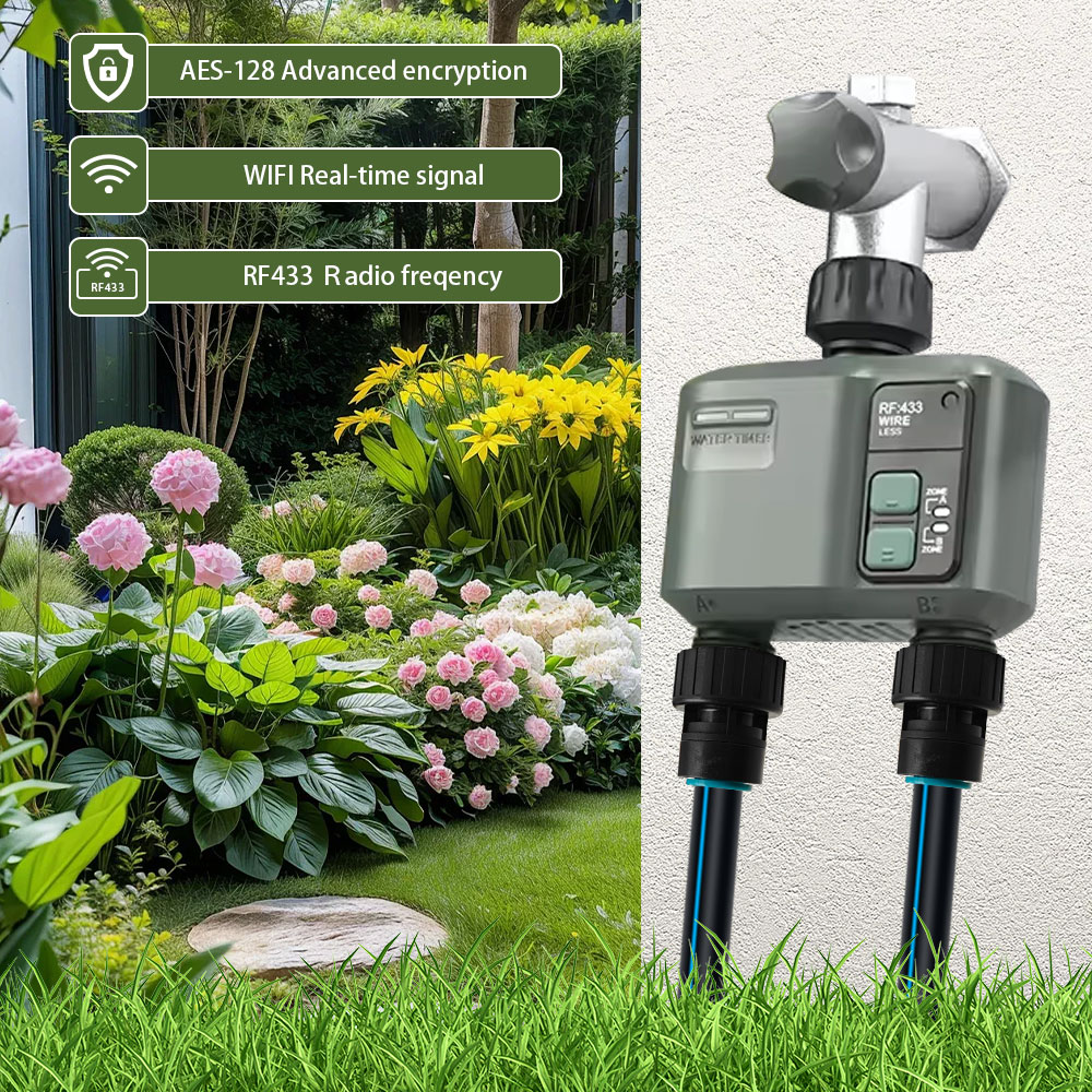 2Zone Tuya Wifi RF433 smart Ga - مراجعة Smart Garden Valve وسعره