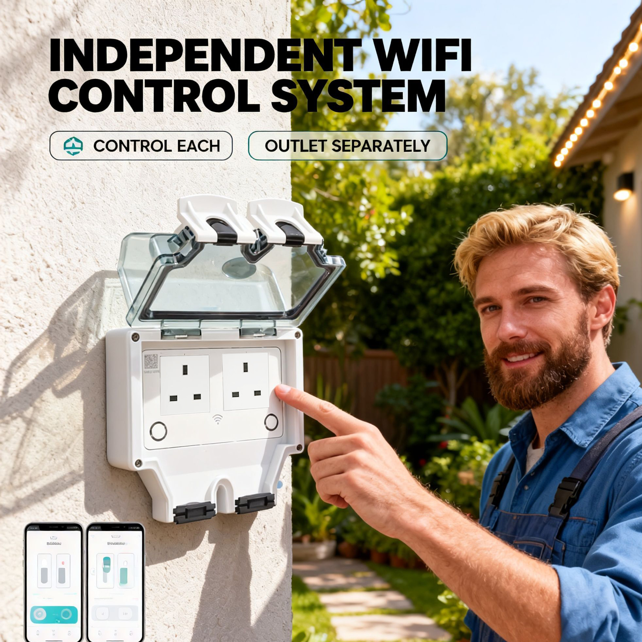 Tuya WIFI Smart Outdoor Socket - مراجعة Smart Garden Uk وسعره