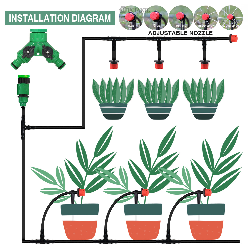 50-5M 1/4'' Hose Adjustable Dr - مراجعة Smart Garden Sprinkler System وسعره