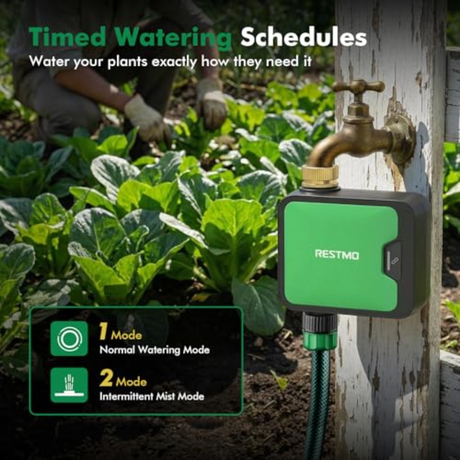 Smart WiFi Water Timer for Gar - مراجعة Smart Garden Sprinkler وسعره