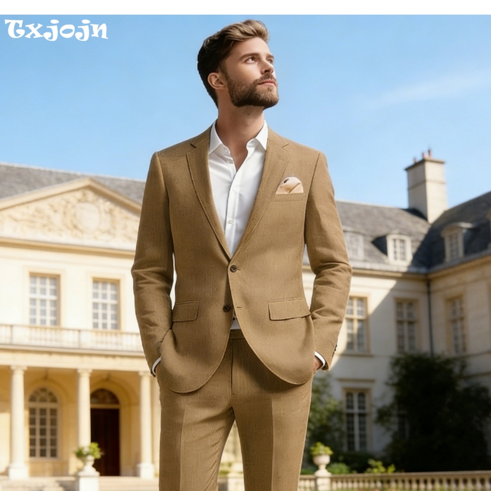 Mens Linen Suit 2Piece Peak La - مراجعة Smart Garden Offices وسعره