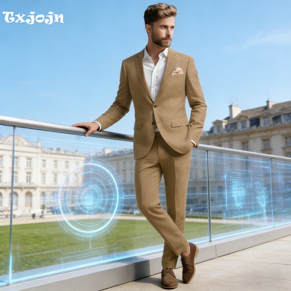 Mens Linen Suit 2Piece Peak La - مراجعة Smart Garden Offices وسعره