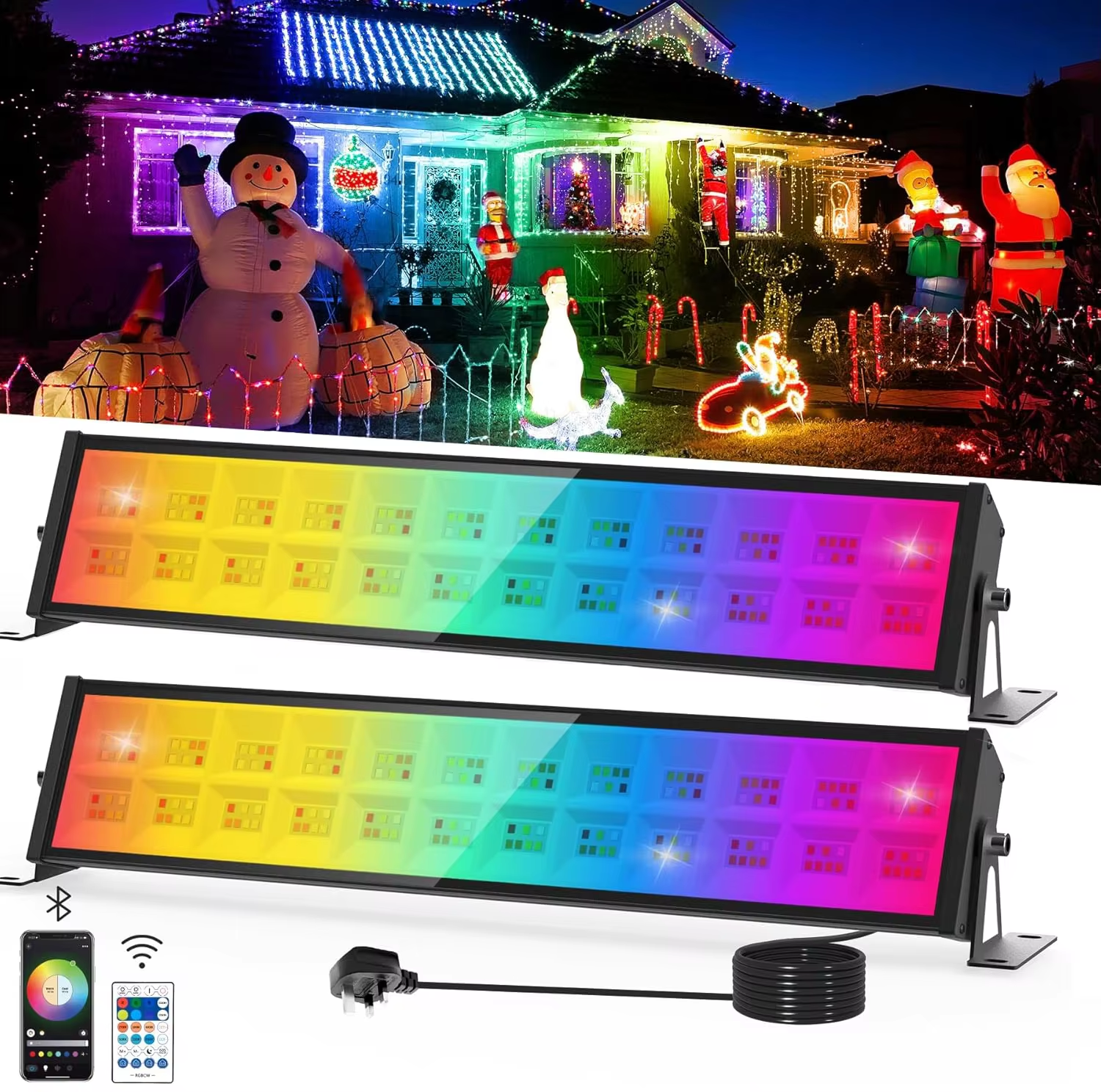 72W RGB LED Floodlight Bar Wit - مراجعة Smart Garden Uk وسعره
