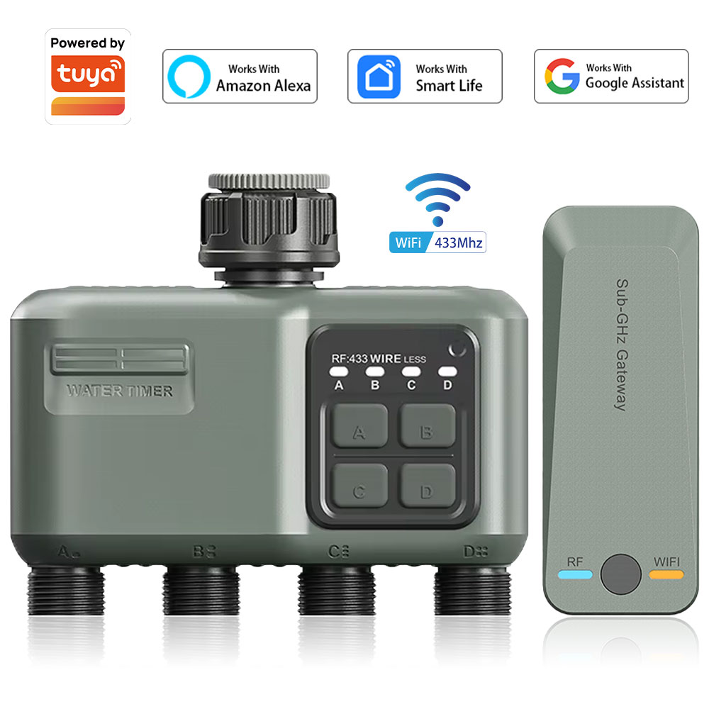 4 Outlet Programmable Water Ti - مراجعة Smart Garden Sprinkler System وسعره