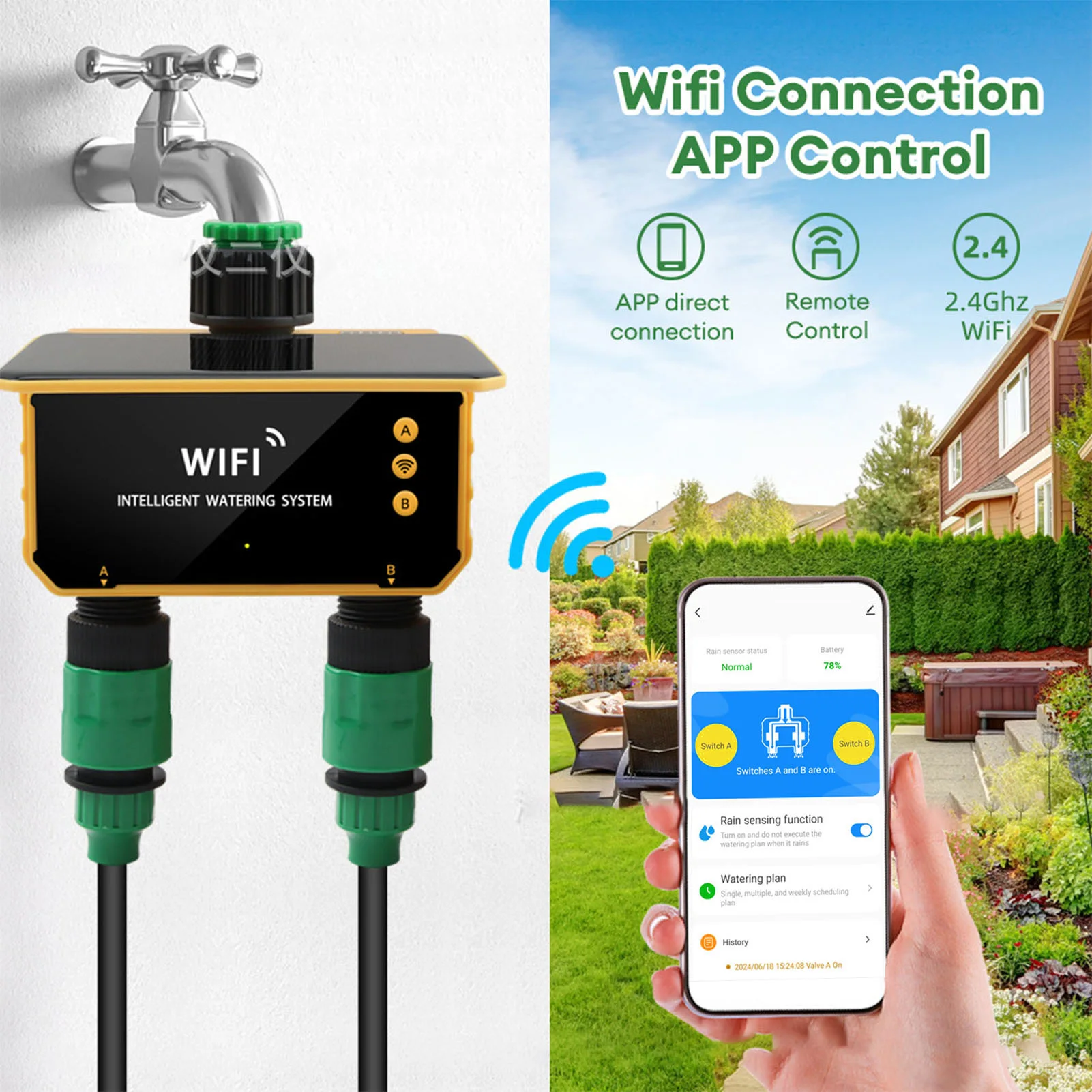 Solar WiFi Smart Irrigation Ti - مراجعة Smart Garden Sprinkler وسعره