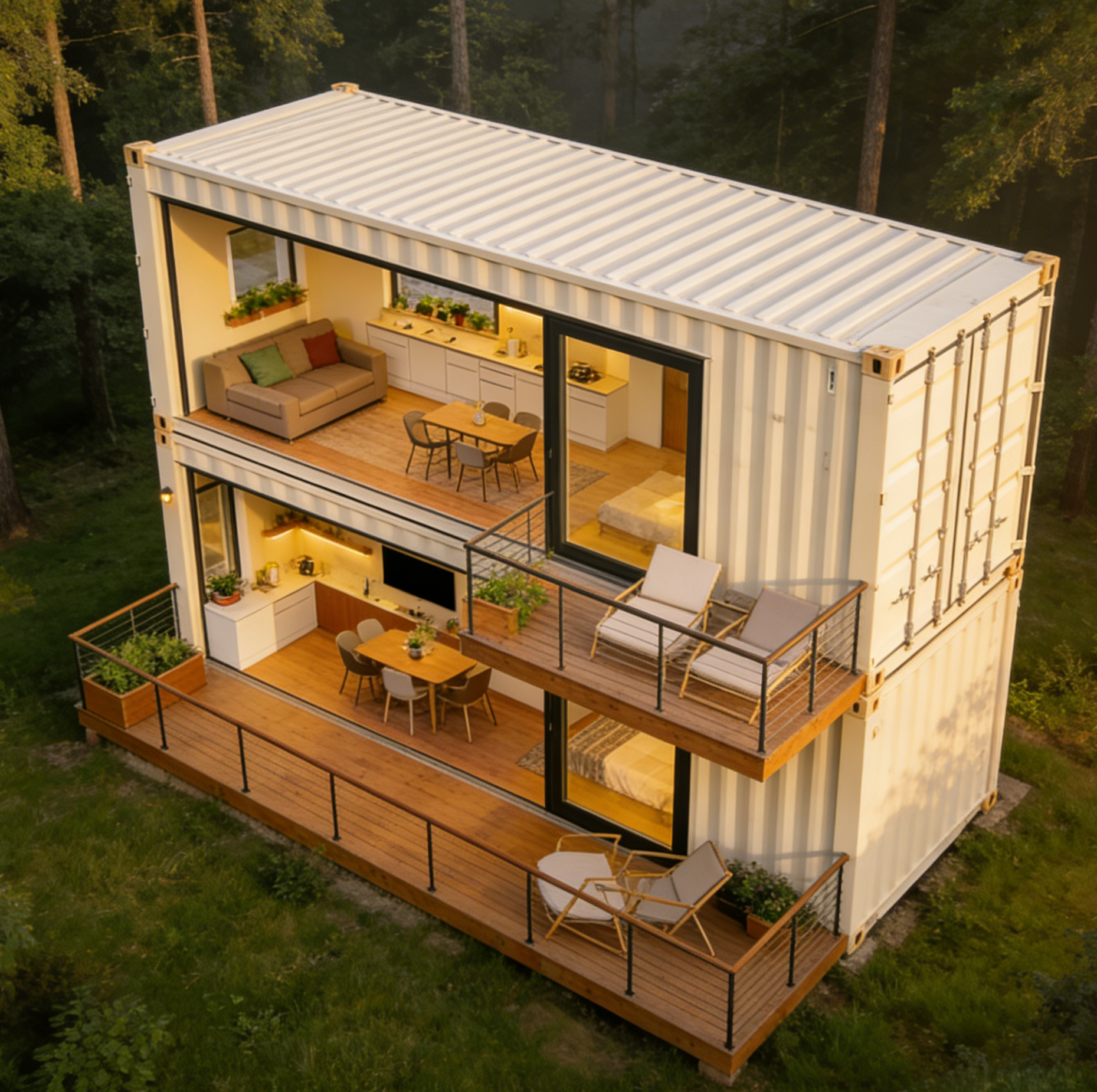 Smart Container House with 2 B - مراجعة Smart Garden Offices وسعره