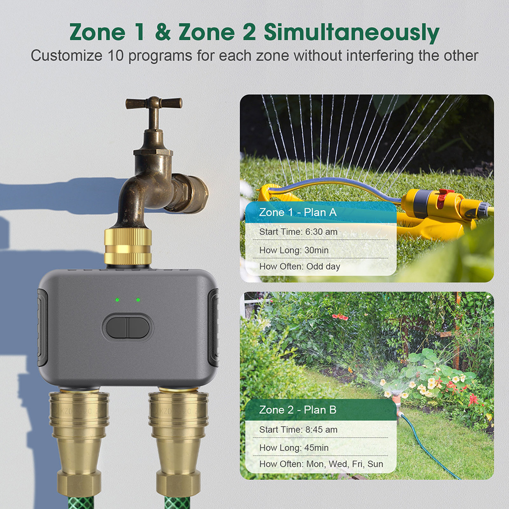 Tuya 2 Zone Watering Timer Gar - مراجعة Smart Garden Sprinkler System وسعره
